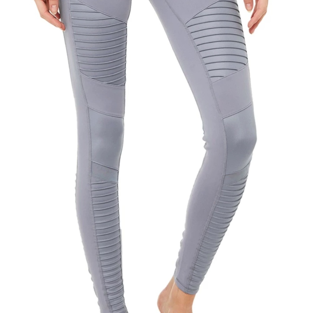 Alo Moto Leggings Mid Rise in Grey